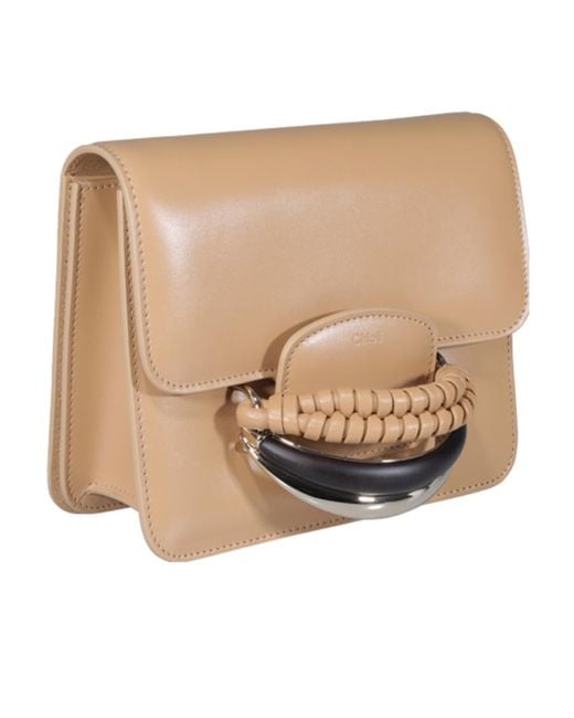 Chloé Natural Chloé Kattie Foldover Crossbody Bag