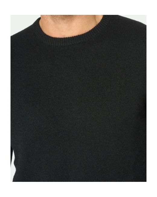 Malo Black Crew-Neck Long-Sleeve Sweater for men