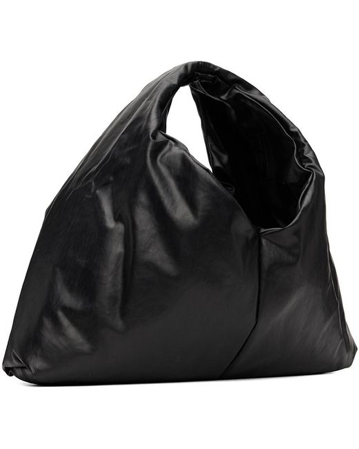 Kassl Black Anchor Drawstring Shoulder Bag
