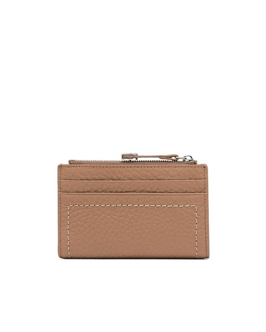 Gianni Chiarini Brown Grain Compact Wallet
