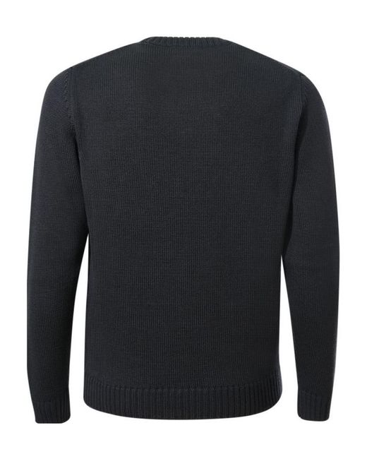 Zanone Black Crew Neck Knitted Sweater for men