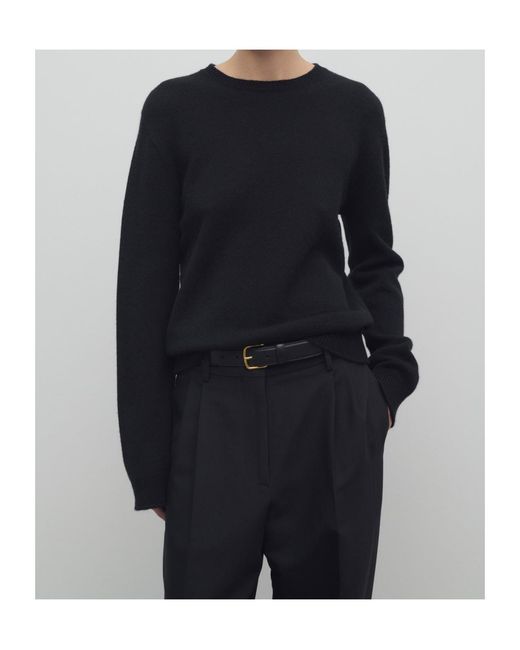 The Row Black Long-Sleeved Sweater