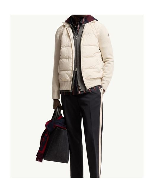Moncler White Padded Zip-Up Cardigan for men