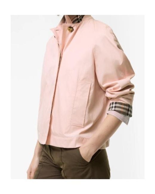 Burberry Pink Tropical Gabardine Tickhill Jacket