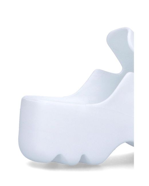 Bottega Veneta White Flash 60Mm Platform Clogs