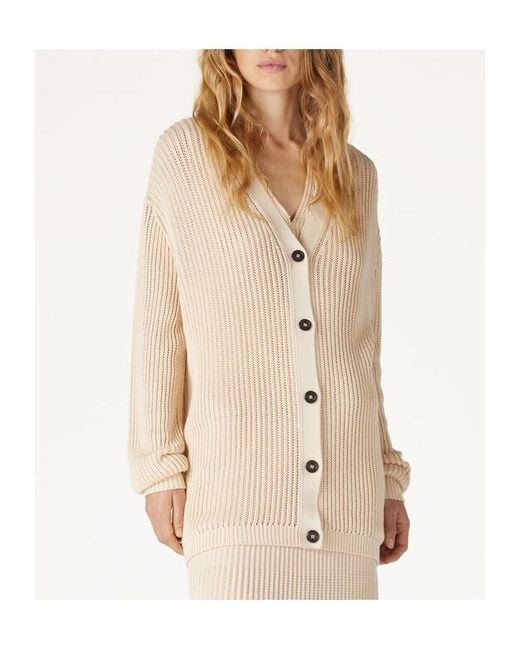 Loro Piana Natural Buttoned V-Neck Cardigan