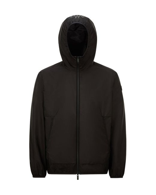 Moncler Black Granier Logo Patch Zip-Up Jacket for men