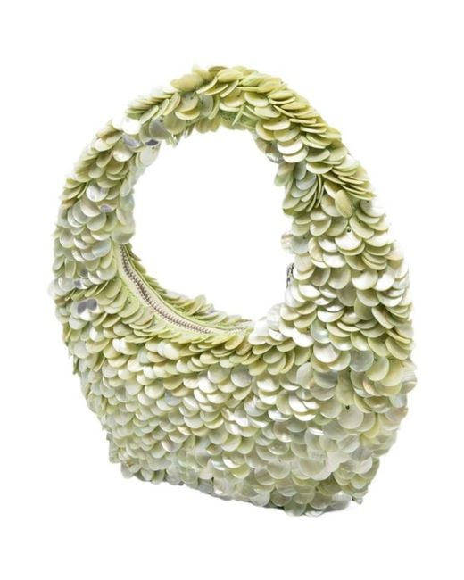 Staud Green Zip-Up Reef Bag