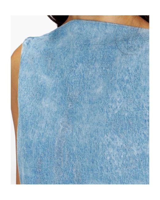 DIESEL Blue Open-Back A-Line Dress