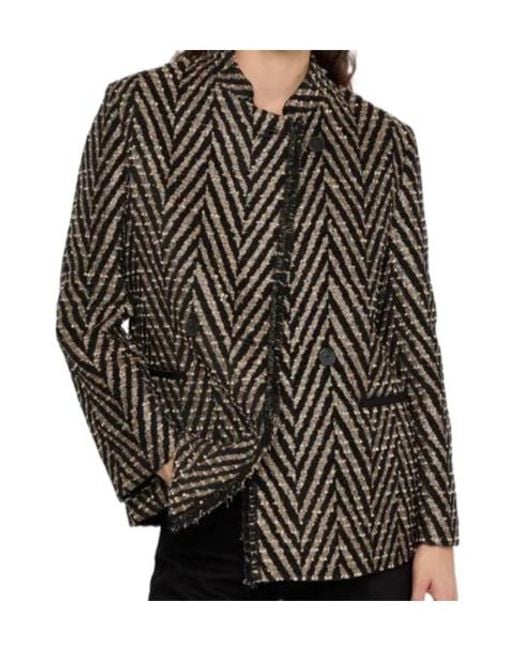 Forte_forte Gray Chevron-Jacquard Jacket