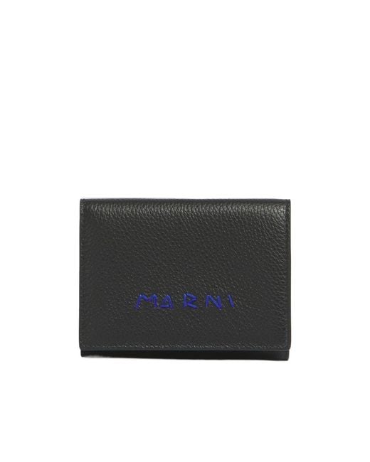Marni Black Trifold Wallet for men