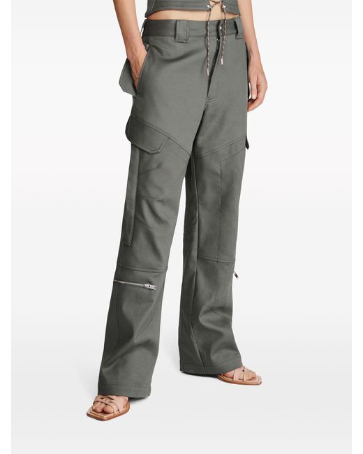 Dion Lee Gray Tactical Straight-Leg Cargo Trousers