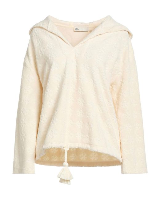 Tory Burch Natural Hooded Track Jackets