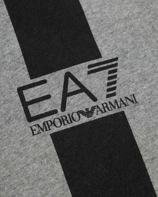 Emporio Armani Gray V-Collar Short-Sleeved T-Shirt for men