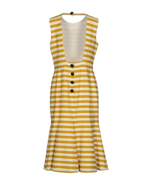 Dolce & Gabbana Metallic Sleeveless Striped Dress