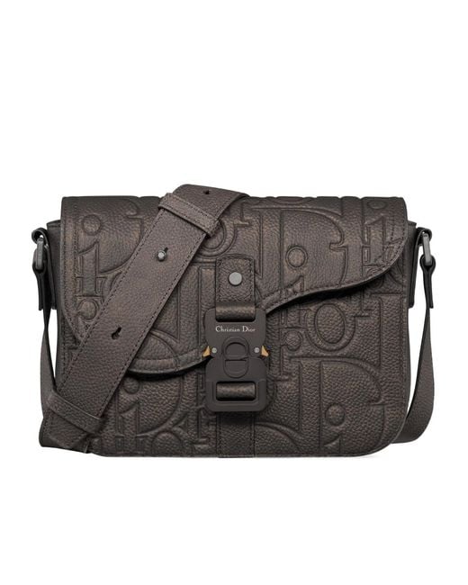 Dior Black Small Saddle Messenger Bag With Flap for men