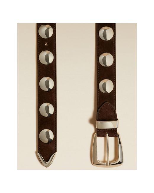 Khaite White The Benny Stud Embellished Buckled Belt