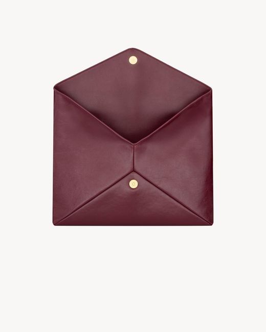 Saint Laurent Purple Cassandre Large Envelope Pouch