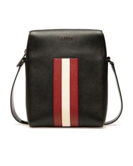 Bally Black Logo Strap Satchel for men