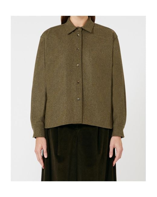 Max Mara Green Benaresi Button-Up Jacket