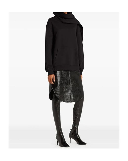 Courreges Black Courrèges Asymmetric Neck Sweatshirt