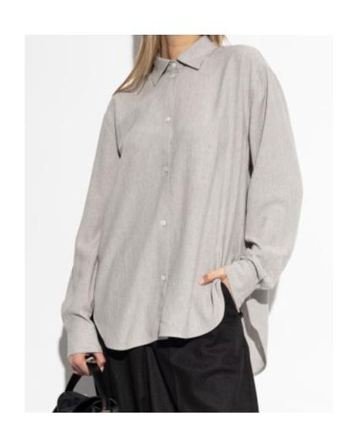 Totême Gray Totême Collared Long-Sleeve Shirt