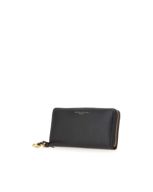 Gianni Chiarini Black Zippered Long Wallet