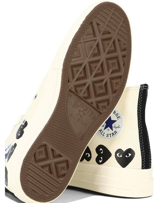 COMME DES GARÇONS PLAY Natural Round-Head High-Top Skate Shoes for men