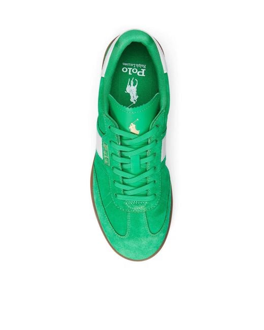 Polo Ralph Lauren Green Logo-Strapped Casual Sneakers