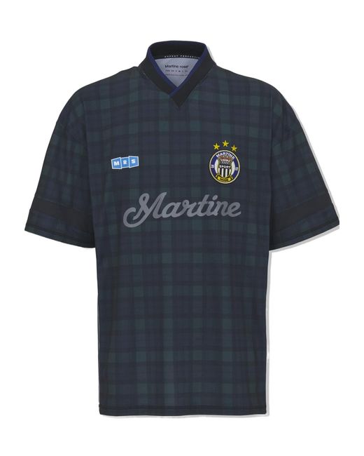 Martine Rose Blue Football T-Shirt