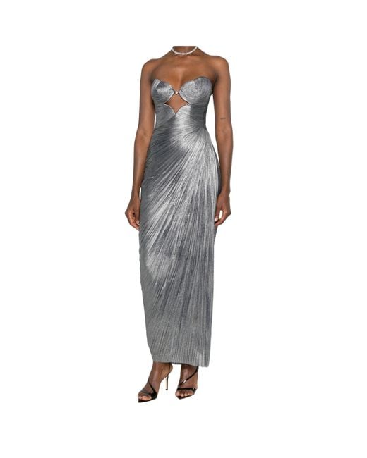 Maria Lucia Hohan Gray Off Shoulder Dress