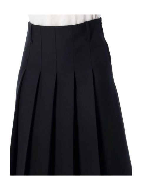 A.P.C. Black Long Pleated Skirt