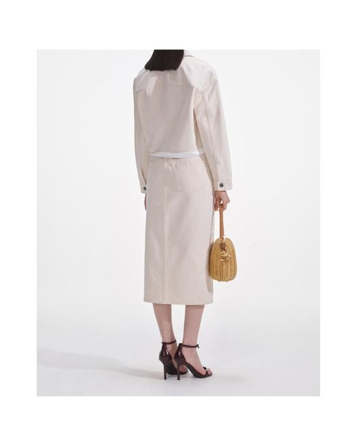 Self-Portrait Multicolor Long Sleeve Denim Jacket