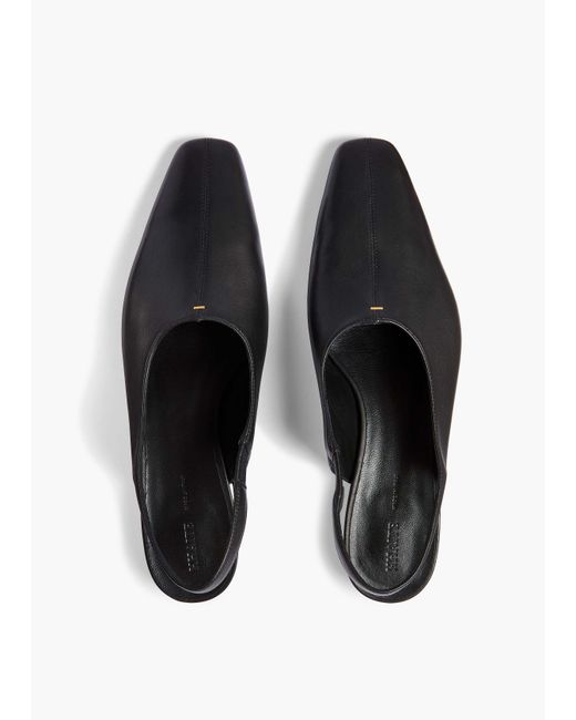 Khaite Black Celia Slingback Flat Shoes
