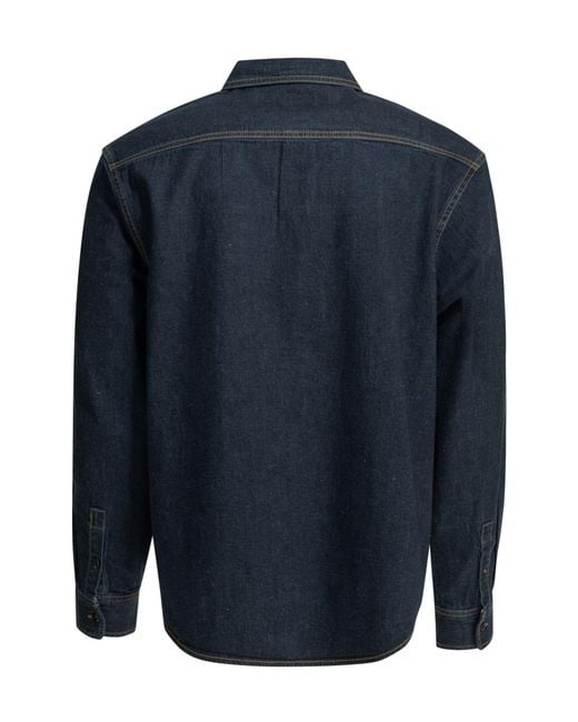 Stussy Blue Stüssy Overshirt Pocket Shirt for men