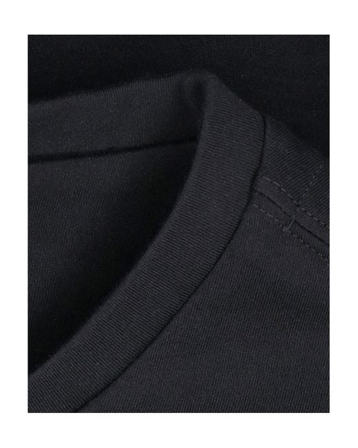 Prada Black Logo Plaque Crewneck T-Shirt for men