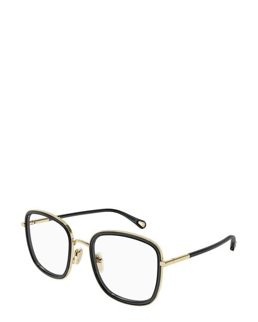Chloé White Chloé Eyewear Square Frame Glasses