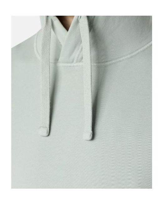 Stone Island Gray Logo Patch Drawstring Hoodie for men