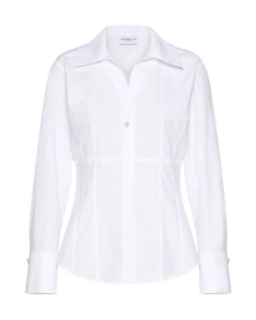 Marella White Long-Sleeved Shirt