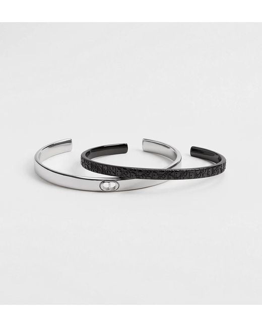 Dior White Oblique Bangle Set for men