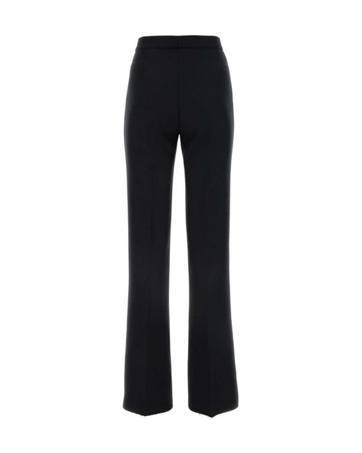 MSGM Black Pressed Crease Tailored Trousers