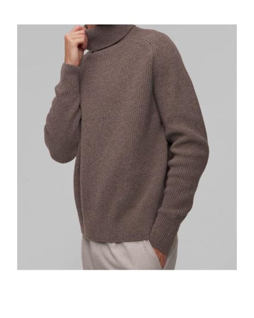 Boss Gray Turtleneck Jumper for men