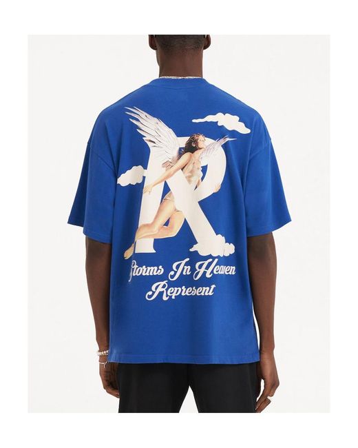 Represent Blue Graphic-Print Short-Sleeve T-Shirt for men