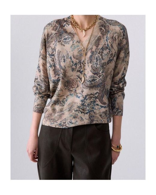 Liu Jo Gray V-Neck Sweater