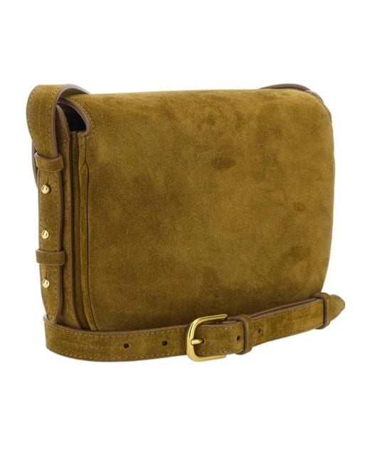 Soeur Green Bellimin Flap Shoulder Bag