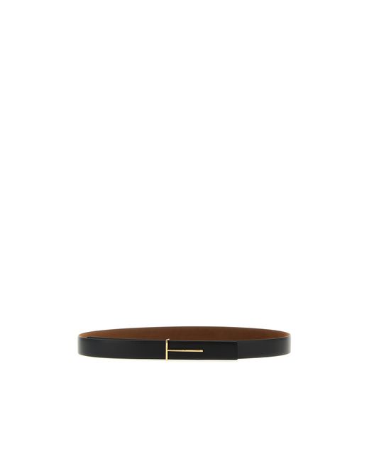 Tom Ford White Reversible Logo Belt for men