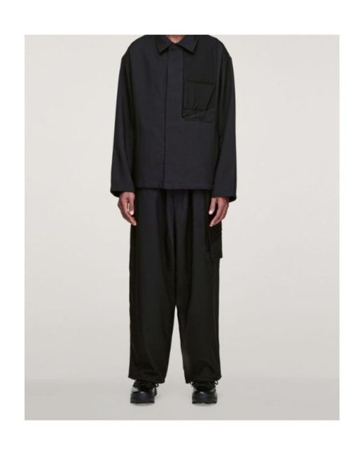 Y-3 Black Sport Uniform Straight Pants for men