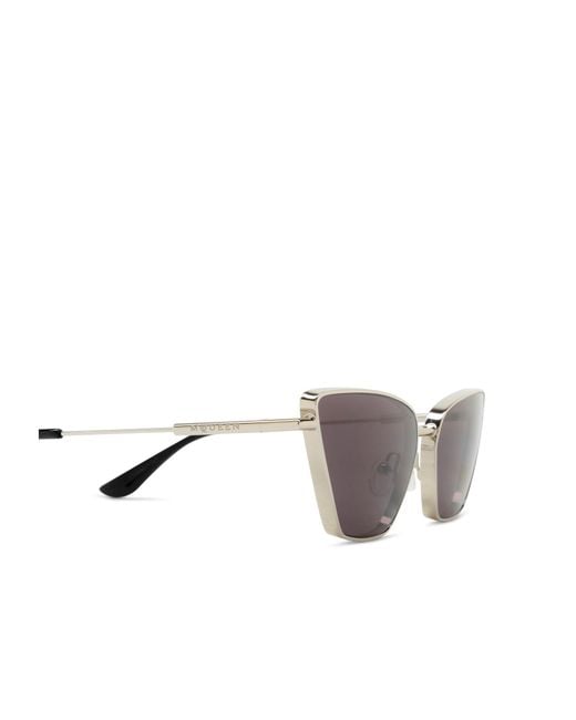 McQueen White Cat-Eye Sunglasses