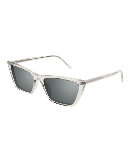 Saint Laurent Black Eyewear Sl 737 Mica Thin Rectangular Sunglasses