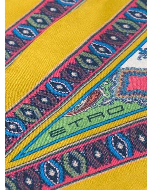 Etro Multicolor Paisley Printed Scarf for men